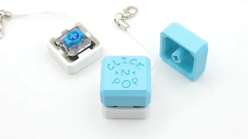 Clicky Fidget Keychain in Sky Blue
