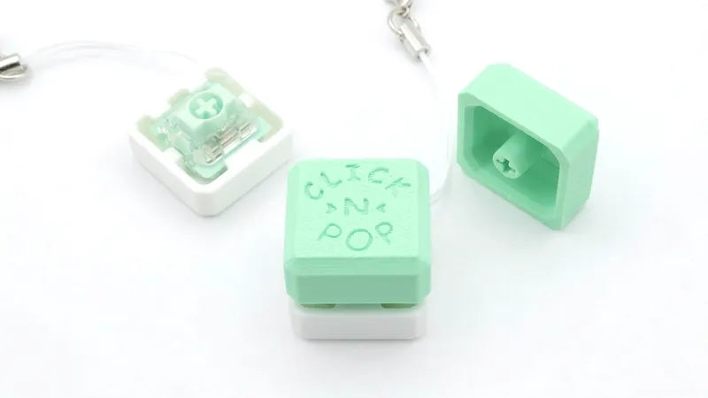 Clicky Fidget Keychain in Mint Green